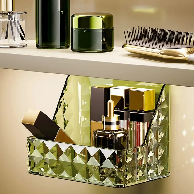 Muur Opbergdoos Gratis Punch Luxe Make-Up Organizer Cosmetische Lippenstift Houder Badkamer Wastafel Sieraden Container Home Decor