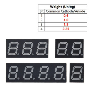 0,28-Zoll-Digitalröhren-LED-Anzeige 1Bit 2 3 4 Common Anode / Cathode "7-Segment-LED-Karte - Product Image 2