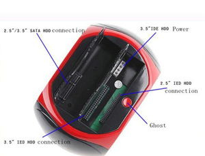 Çok fonksiyonlu 2.5/3.5 inç seri ve paralel port IDE + SATA kart okuyucu çift sabit disk tabanı - Product Image 4