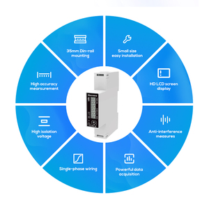 MID Single Phase Din Rail Watt Meter Digital kWh Meter <strong>Pulse</strong> Output RS485 <strong>Modbus</strong> Energy Meter - Product Image 6