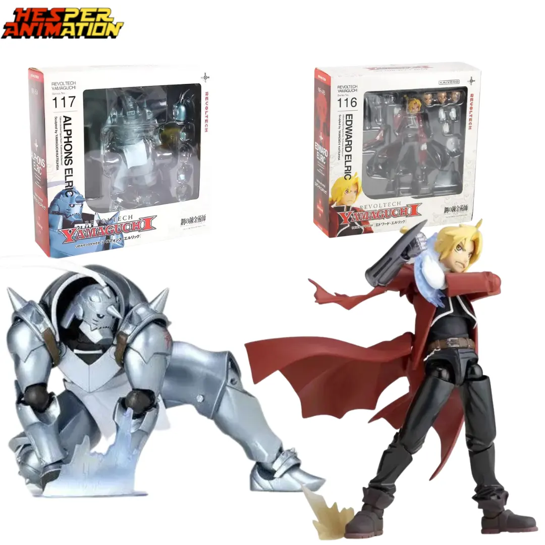 Nova Chegada Fullmetal Alchemist Edward Elric Alphonse Elric PVC Collectible Modelo Brinquedos Action Figure