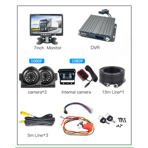 4CH 4G GPS 1080PAHDモバイルカーDVRシステム7インチVGAモニター4 IRナイトビジョン防水カメラビデオレコーダーIPSTFTスクリーン - Product Image 6