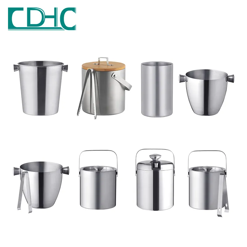 Customized Design Factory wholesale Stainless steel Ice Bucket For Cold Water Beer Wine Champagne Cooler