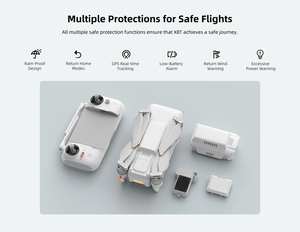 Mmc x8t cộng với siêu chống nhiễu Drone với 4K HD Camera Video GPS 20km chế độ thời gian bay dài không có GPS trở lại - Product Image 5