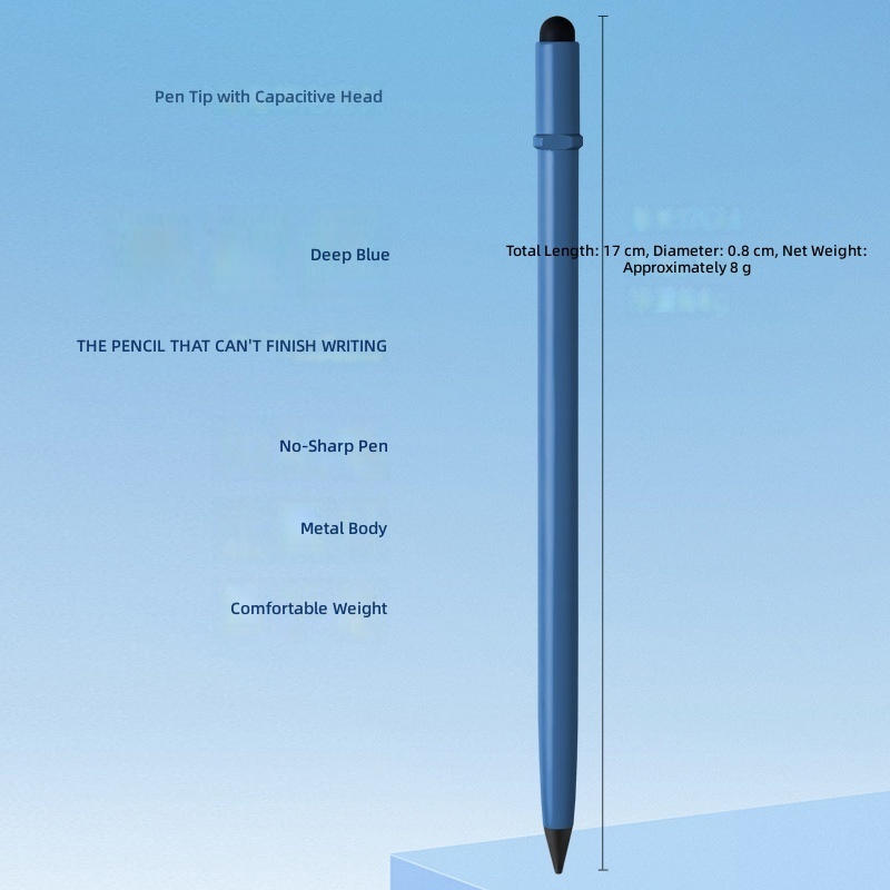 Crayon métallique Hourglass-a70 avec tête à condensateur - bleu foncé