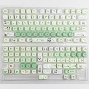 140キー/セットキーボードキーキャップPBTアニメパンダキーキャップメカニカルゲームキーボード用カスタムSOAプロファイルグリーンMACキーキャップ - Product Image 3