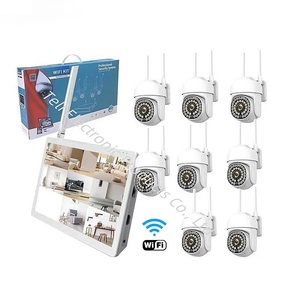 Sistema de cámara de seguridad inalámbrica 3mp 8CH Pantalla de 10,1 pulgadas luz dual visión nocturna intercomunicador bidireccional Cámara PTZ360 - Product Image 1