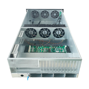 4U-GW4088サーバーマルチGPUグラフィックスカードシャーシワークステーションAIコンピューティング用冗長1 + 5電源ファン付きレッドラック - Product Image 3