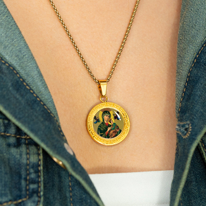 Immagine di gioielli religiosi con ciondolo a forma di T GIVELUCK "nostra signora dell'aiuto perpetuo" modello personalizzato per rivenditori di gioielli all'ingrosso - Product Image 3