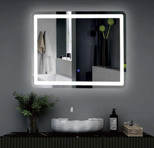 スクエア3色ライトデフォグAPPコントロールステレオLEDランプスマートミラーバスルームミラーLEDライト付き - Product Image 6