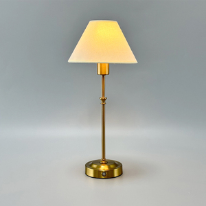 Modern Style Rechargeable Fabric Table <strong>Lamp</strong> with Replaceable Lampshade Simple Design for Wedding Restaurants Battery Operated - Product Image 1