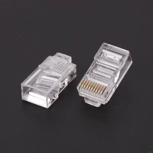 Cable de red Cabeza de cristal Conector RJ45 Cabeza de cristal 6U para Cat5 Cat5e Cat6 Cable de red Ethernet Lan - Product Image 5