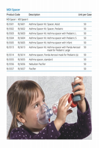 MDI Spacer Inhalateur à dose mesurée Thérapie pulmonaire de l'asthme respiratoire Kit d'espacement pour la thérapie par ventilateur - Product Image 5
