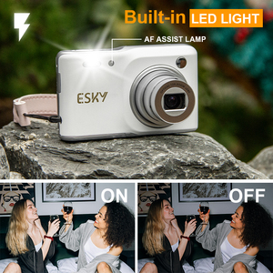 Digital kamera mit 12X optischem Zoom 4K/64MP Ultra HD-Video foto Eingebaute LED-Licht-Gesichtserkennungs-CCD-Klein kamera - Product Image 5