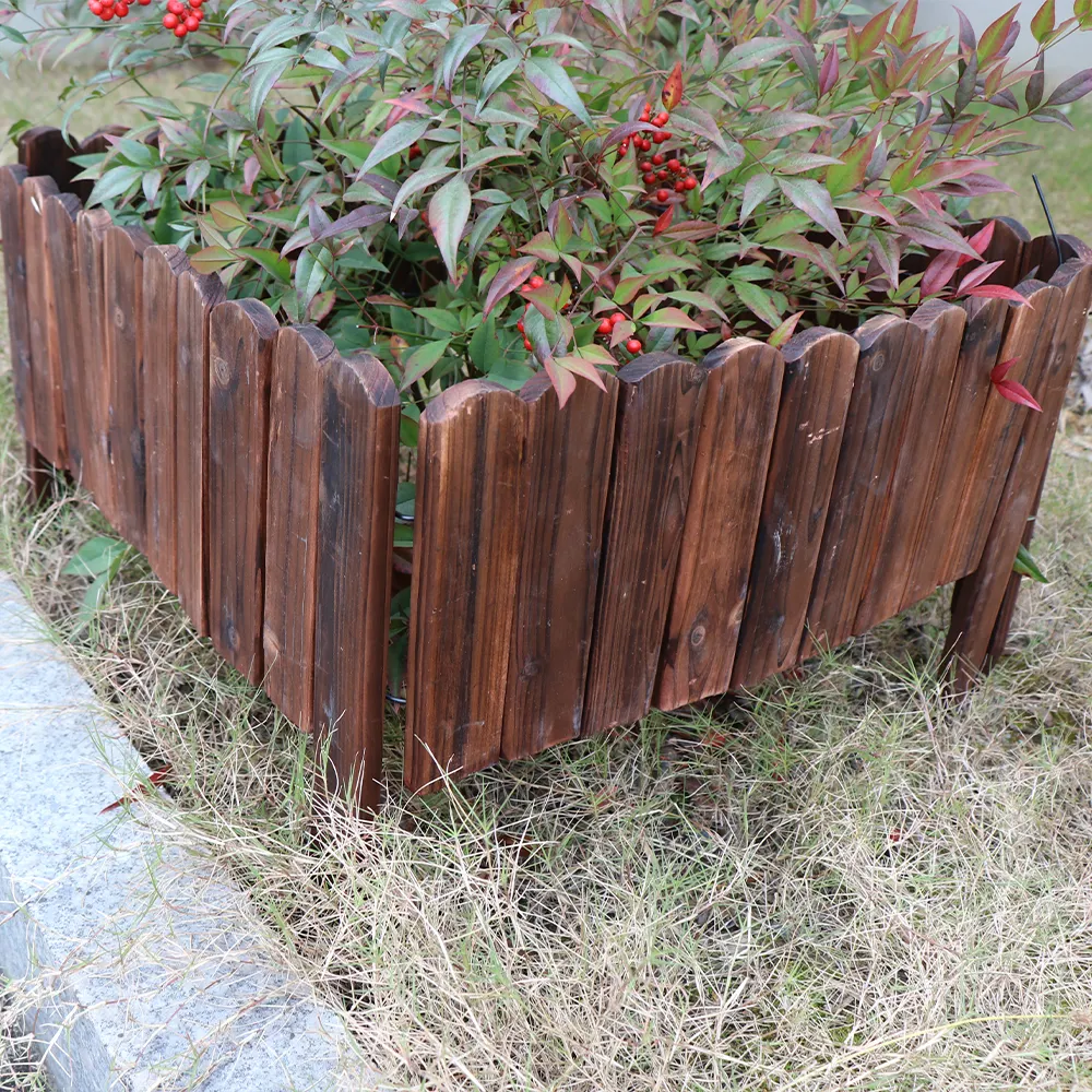 Clôture de bordure de jardin personnalisée treillis et portails clôture en bois d'acacia pour jardin
