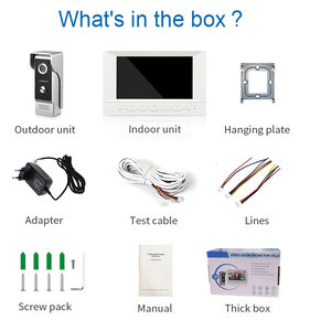 Videoportero TFT LCD de 7 pulgadas de alta calidad, comunicación bidireccional, videoportero de 4 cables con cámara a color impermeable - Product Image 6