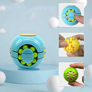 Fagiolo magico Fidget Spinner cubo giocattolo per dita Spinner per bambini Puzzle di decompressione e decompressione giocattolo creativo - Product Image 4