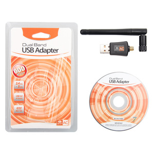 Dual Band 600Mbps USB <strong>Wifi</strong> Adapter 2.4GHz 5GHz <strong>WiFi</strong> with Antenna PC Mini <strong>Computer</strong> <strong>Network</strong> Card Receiver