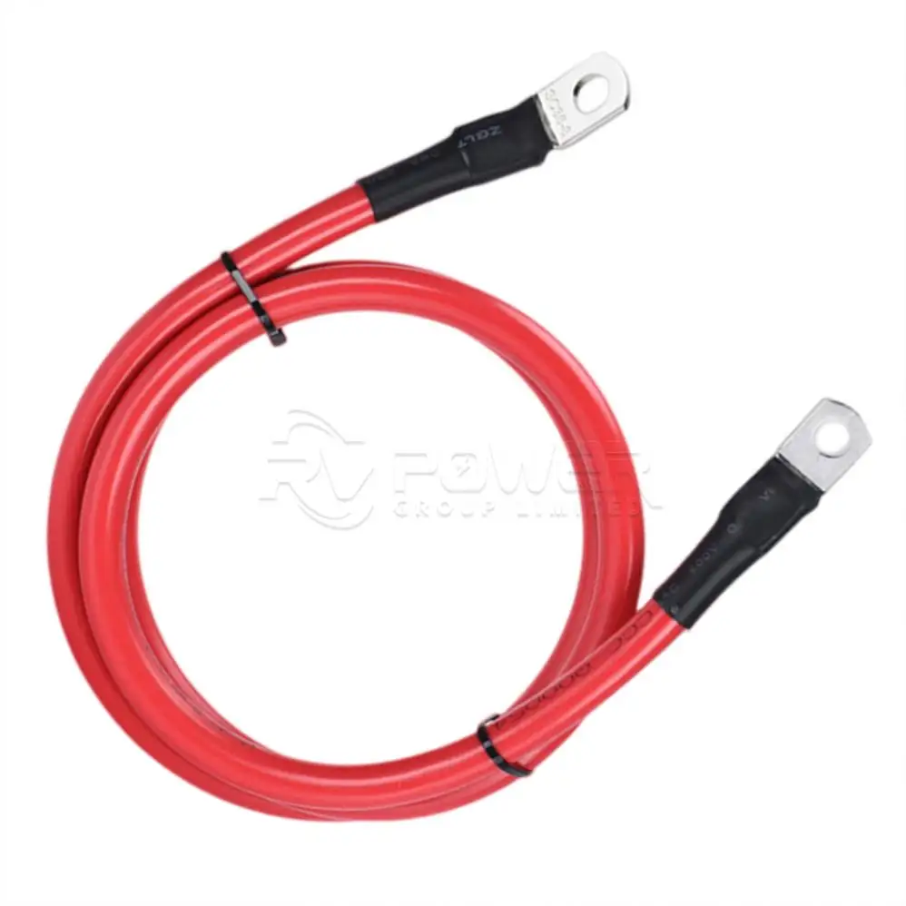 4 AWG 단일 빨간색 45cm w/ SC25-6 러그 주석 도금 구리 전원 플렉스 배터리 인버터 케이블 태양, RV, 자동차, 해양 자동차, 보트