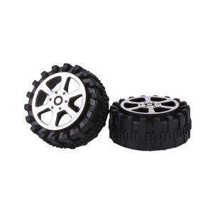 Diy Smart Car 2 X35mm Kunststoff felgen mit weichen Gummireifen für RC Car DIY Spielzeug zubehör DIY Stiel für Arduino Kit - Product Image 1