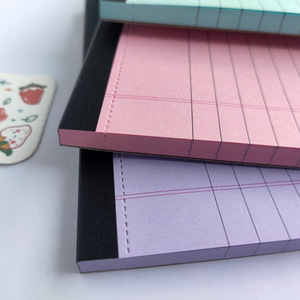Hot Sale A5 Size Custom Notebook <strong>Notepad</strong> Low MOQ Colorful Paper Cover with Horizontal Line Design Thermal Binding Printed Style - Product Image 3