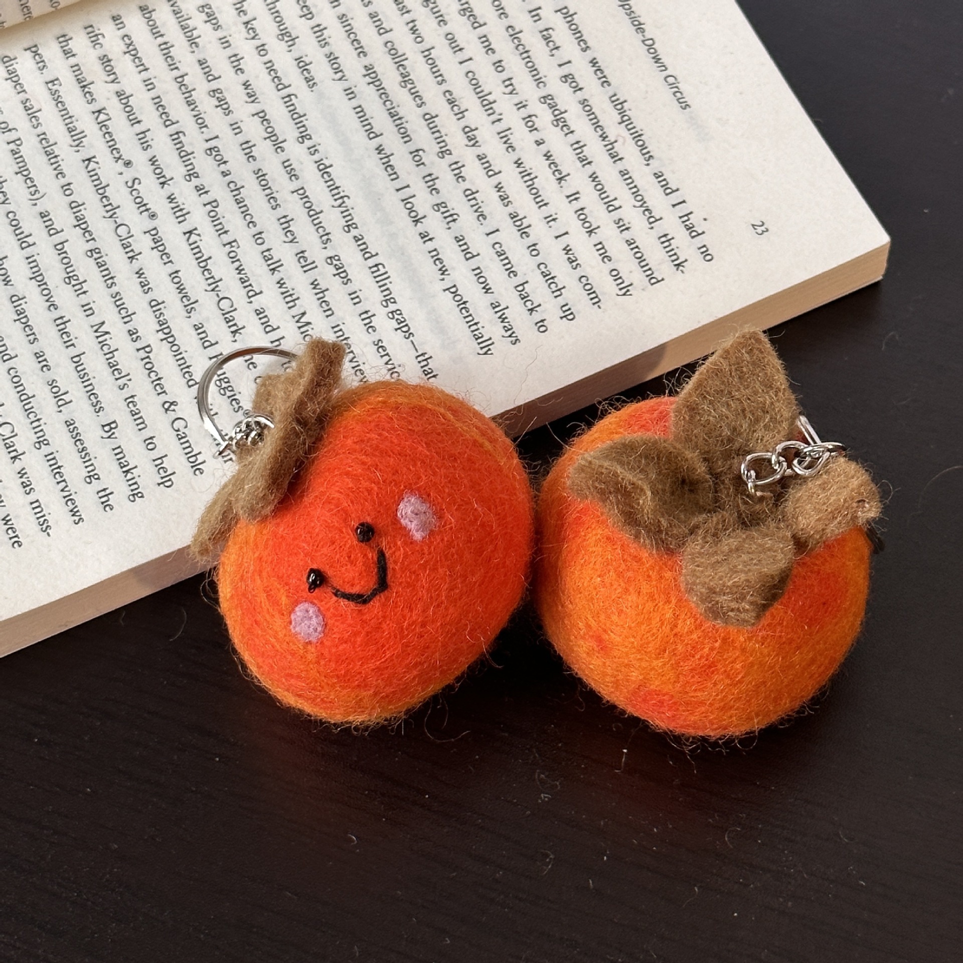Porte-clés en feutre de laine Fruits * 11
