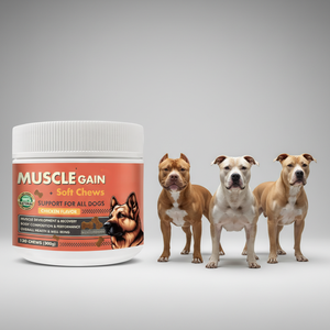 Integratore Alimentare per Cani Certificato FDA: HMB, <span class=keywords><strong>BCAA</strong></span> e Collagene in Compresse Morbide per Sviluppo Muscolare e Aumento di Peso - Product Image 1