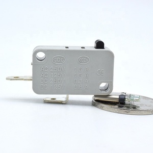 16A 250 V Micro สวิทช์ตรวจจับสวิทช์ SH6-2 สีเทาสวิทช์ชั่วขณะหนึ่ง pin และไม่มีด้ามจับ - Product Image 2