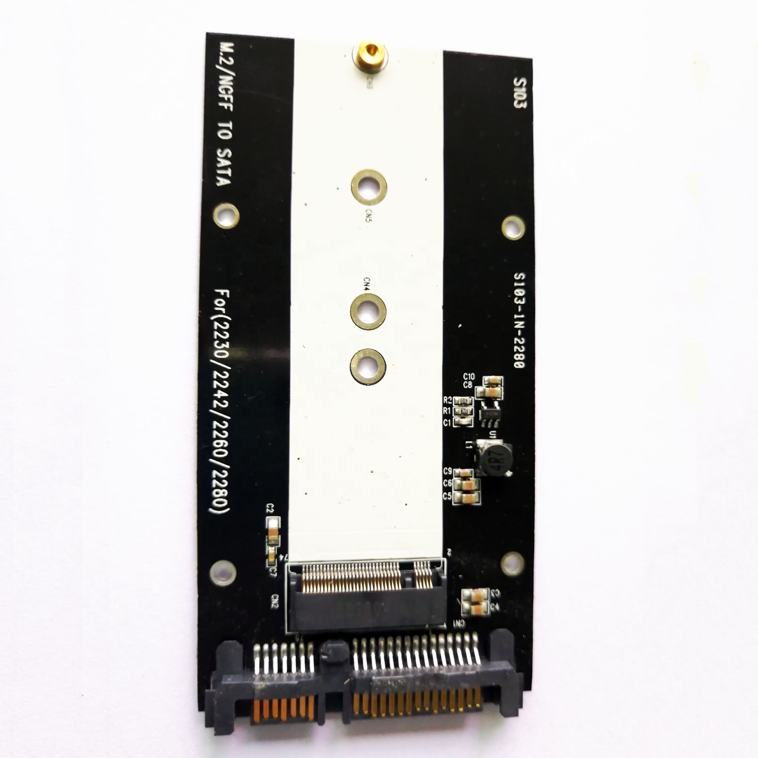 Adaptateur M.2 NGFF vers SATA PCB - Noir