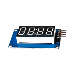 TM1637 4 bit modulo Display a LED 7 segmento 4 bit 0.36 pollici orologio anodo rosso tubo digitale quattro Driver seriale Board Pack - Product Image 1