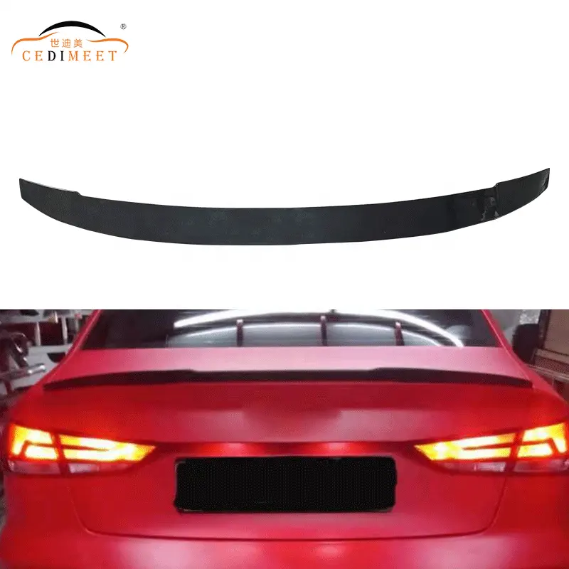 Auto Accessoires Auto Glossy Black Abs Kunststof Materiaal Achterkofferbak Vleugel Spoiler Achterdak Spoiler Gebruik Voor Audi A3 A4