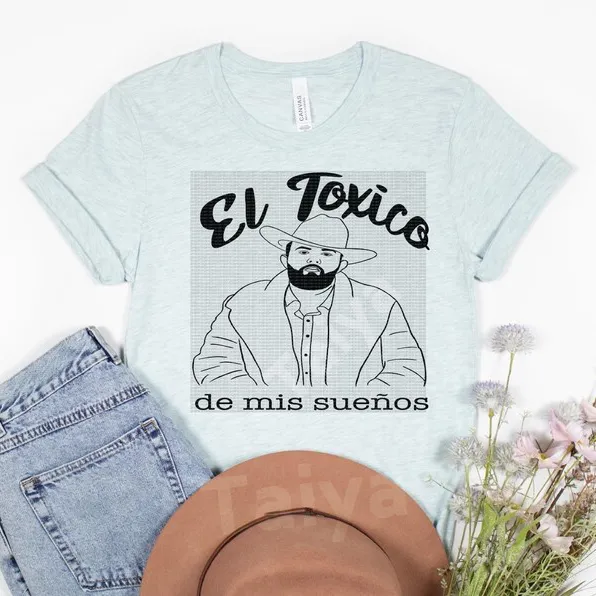 2023 yeni stil yüksek kalite % 100% pamuk mexicano Carin Leon moda kısa kollu vintage tişört erkek kadın unisex Tshirt