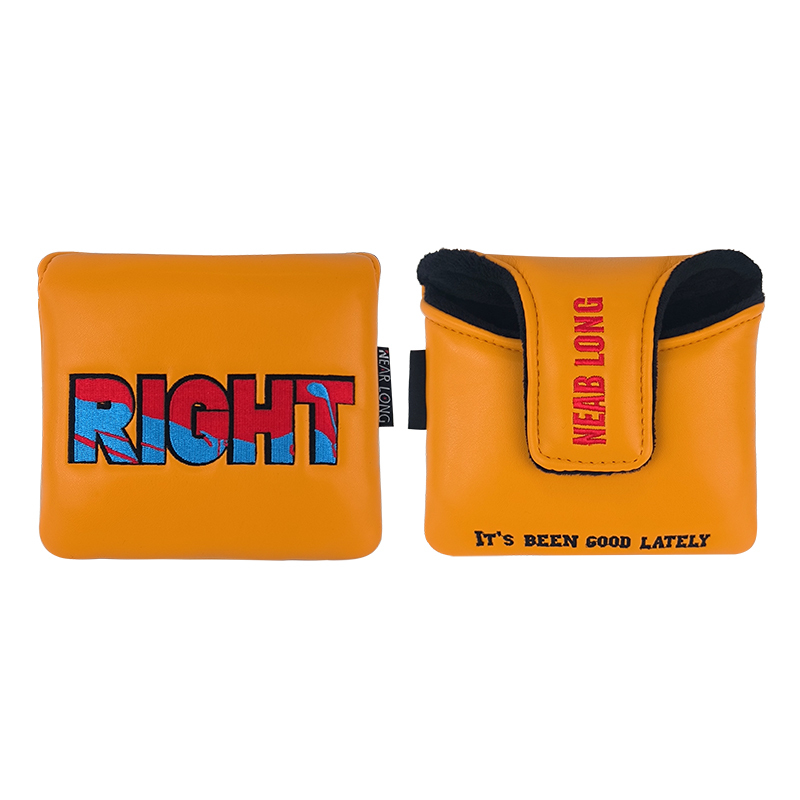 Funda para putter mallet cuadrada - Letras naranjas