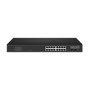 Jue Hong Gigabitマネージドネットワークスイッチ16ポート10/100/1000M RJ45 2 1000M MSFPクラウド管理VLAN/QoSポートSNMP機能 - Product Image 1