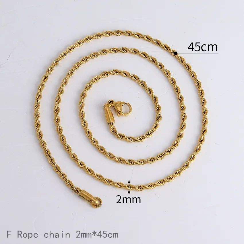 F Chaîne de corde 2mm45cm