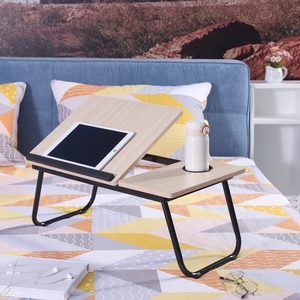 Mesa de ordenador portátil ajustable en ángulo multifunción, mesa de estudio, mesa de ordenador de madera para cama