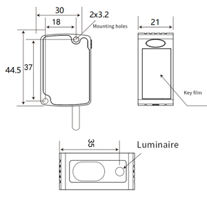 MOTEE Sensor Láser Cmos, Sensor de Desplazamiento Láser, Rango Láser, Medición de Espesor, Sensor de Altura, Analógico NPN, RS485 - Product Image 4