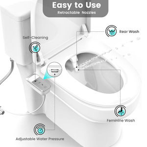 Smart Cover <strong>Bidet</strong> with Foldable Nozzle Factory Specializes in <strong>Small</strong> Size No Electric Button Toilet Bathroom Use - Product Image 1
