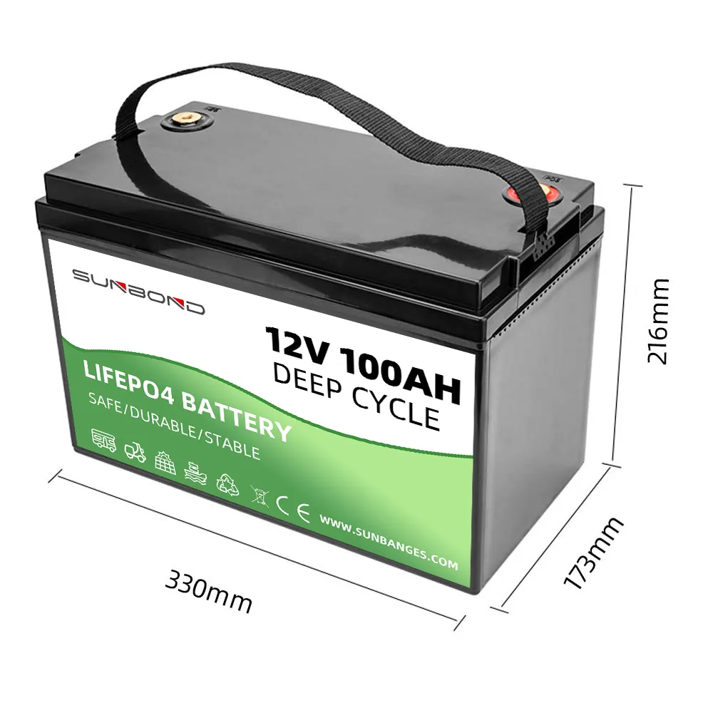 Batteria del pannello solare del ciclo profondo degli elettrodomestici 12v 100ah 200ah 300ah