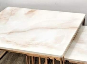 Modern Elegant Marble Top <strong>Nesting</strong> <strong>Tables</strong> Industrial Gold Metal Frame Living Room Dining Home Kitchen Bedroom Coffee <strong>Tables</strong> - Product Image 3