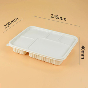 Custom Printed Biodegradable Fast Food Packaging Boxes Set Take Away Disposable Corn <strong>Starch</strong> Container <strong>Box</strong> - Product Image 6