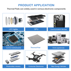 17W 21W 1.0Mm 1.25Mm 1.5Mm 1.75Mm 2.0Mm 1.25Mm 1.5Mm 2.0Mm 100X100Mm bantalan termal kualitas tinggi Gpu Cpu <span class=keywords><strong>Pcb</strong></span> Heat Sink alas termal - Product Image 6