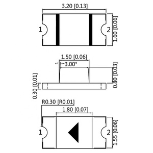 Led profesyonel fabrikada 1206 ters montaj Smd Led kırmızı ışık 0.06W 20mA Smd Led 3216 cips - Product Image 6