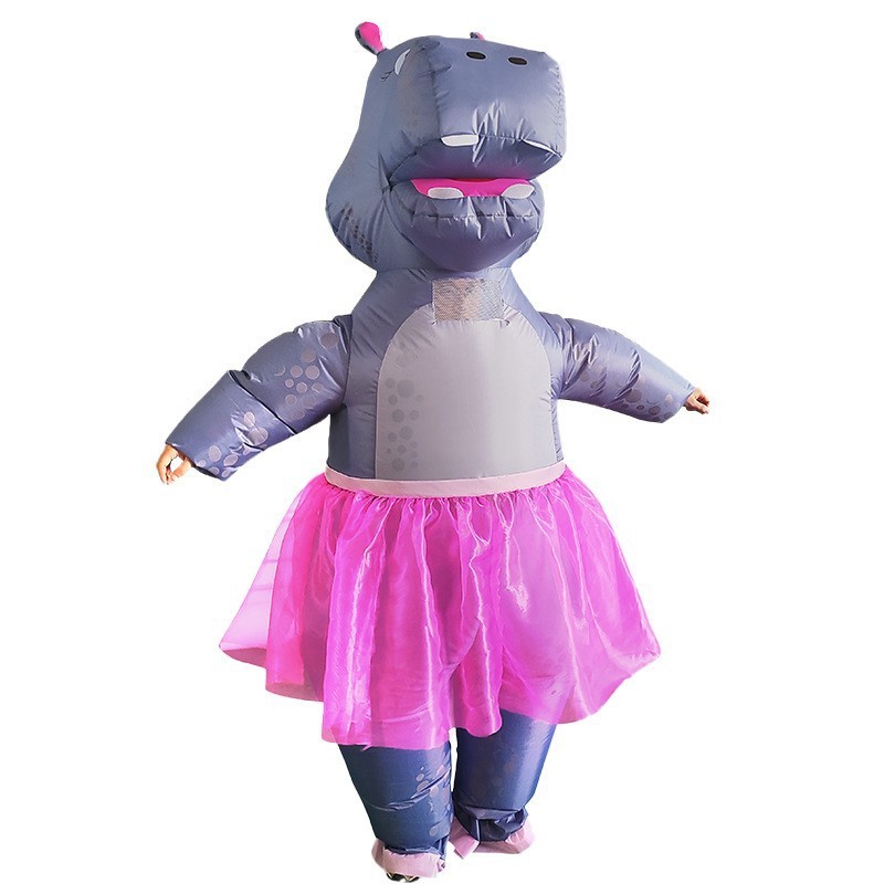 Purple-skirted hippo