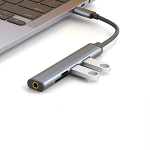High Speed Splitter <strong>5</strong> Port Docking Station with 3.5mm <strong>Audio</strong>, <strong>5</strong> in <strong>1</strong> Hub Type c to USB3.0 Charging <strong>Adapter</strong> for Ipad - Product Image 6