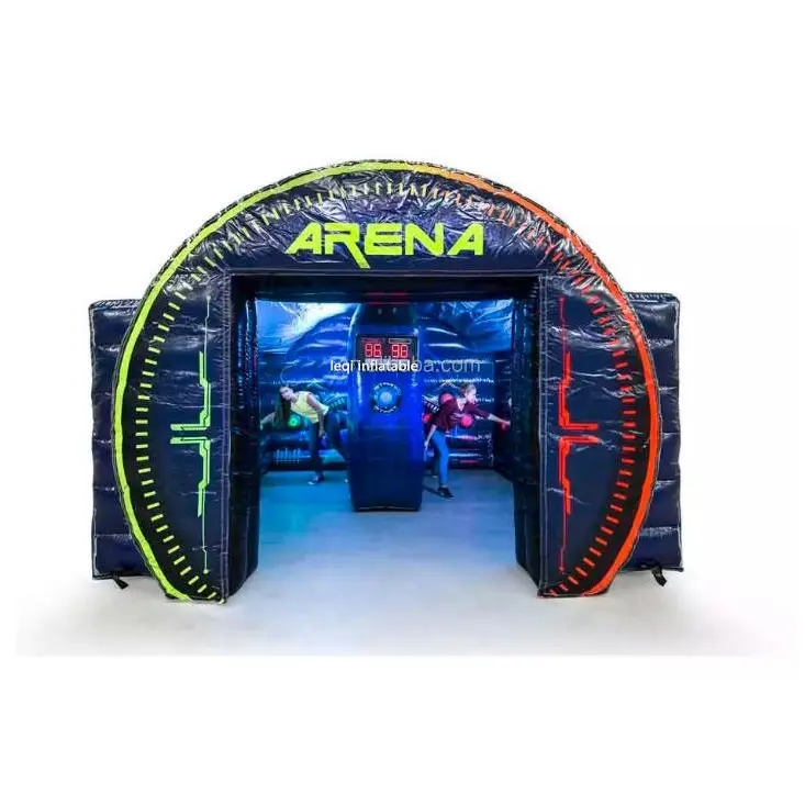 Şişme interaktif hafif savaş Arena çözgü hızlı interaktif çocuk oyun sistemi Arena şişme fedai için Ips ile satış