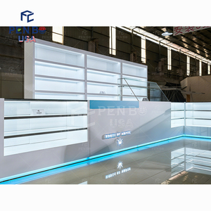 USA Nhà cung cấp đèn Led hiển thị ban đầu kệ cao kính thuốc lá hiển thị tủ quầy thuốc cửa hàng khói cửa hàng showroom thiết kế - Product Image 2