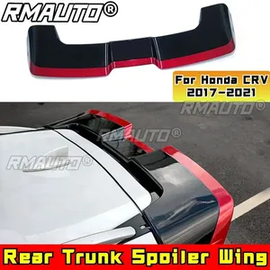 Honda <span class=keywords><strong>CRV</strong></span> 2017-2021 için vücut kiti arka bagaj kanat parlak siyah kırmızı spor stil arka bagaj Spoiler arka kanat araba aksesuarları