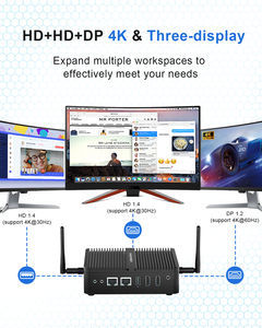 12th Gen işlemci N100 Mini PC çift Lan 2 * RS232 HD DP DDR4 NVMe SSD masaüstü küçük bilgisayar - Product Image 4