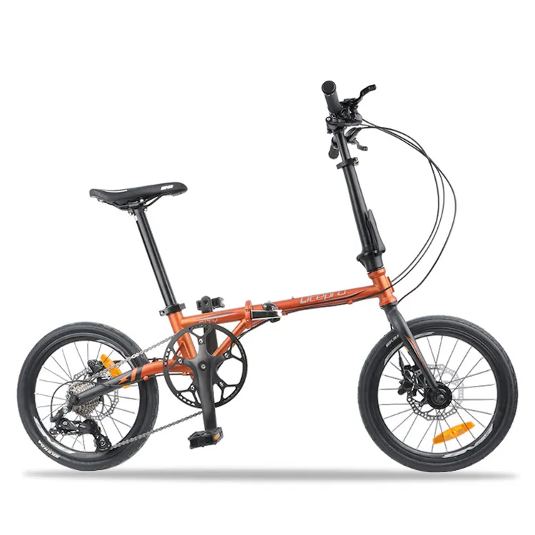 Litepro 16 Inch Folding Bike Aluminum Alloy Mini Modification 9 Speed 349 Bicycle Vehicle Oil Disc Brake Molybdenum Steel